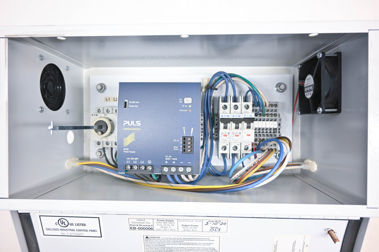 Hoffman A14N128, EB-000006, A6209 Electrical Control Panel 40amp 460v-3phase Box NOS