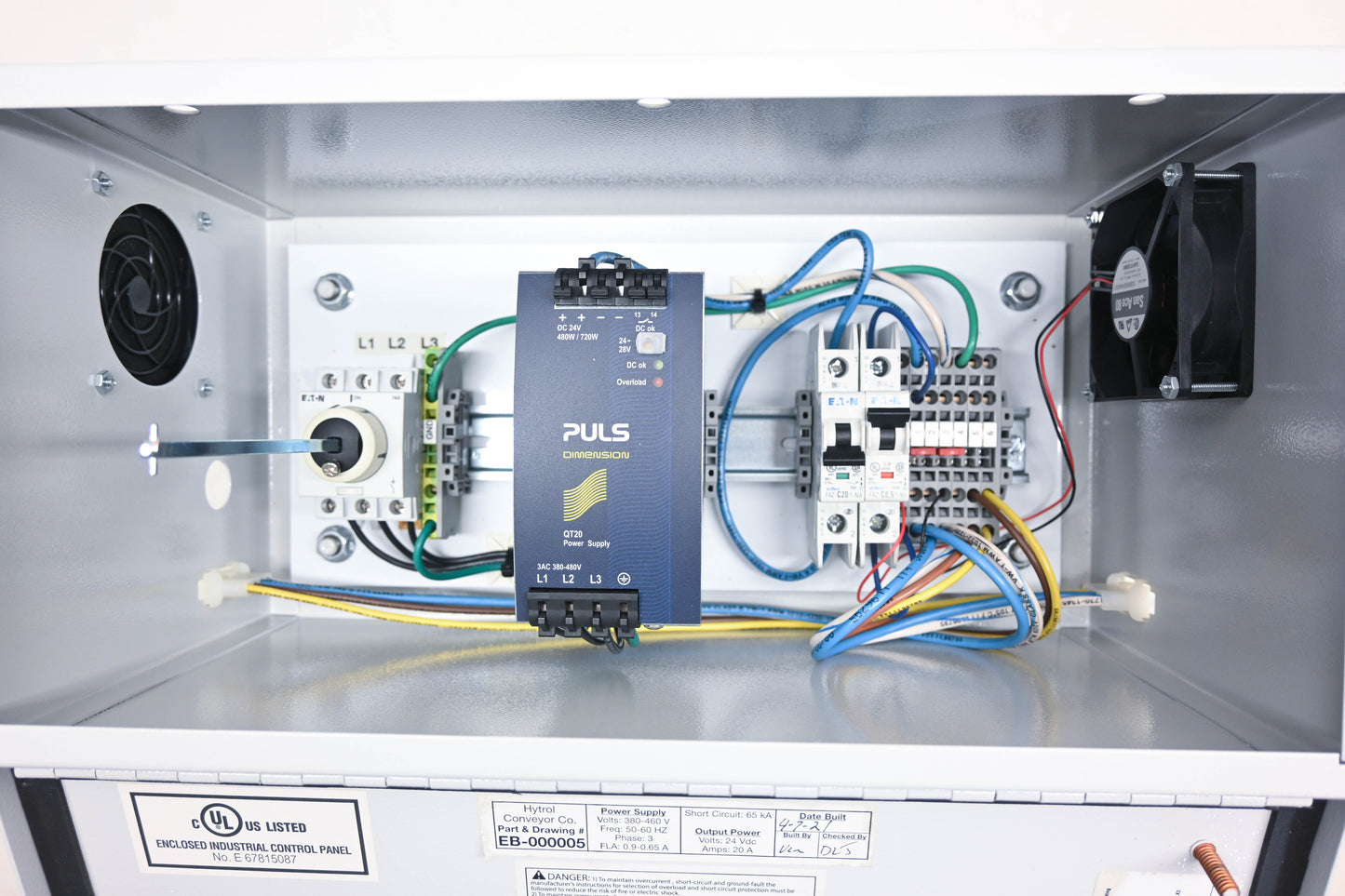 Hoffman A14N128, EB-000005, A6209 Electrical Control Panel 20amp 460v-3phase Box NOS