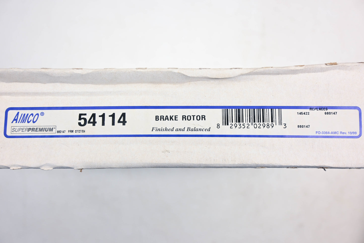 Aimco 54114, 145422, 211495-C Brake Rotor NOS