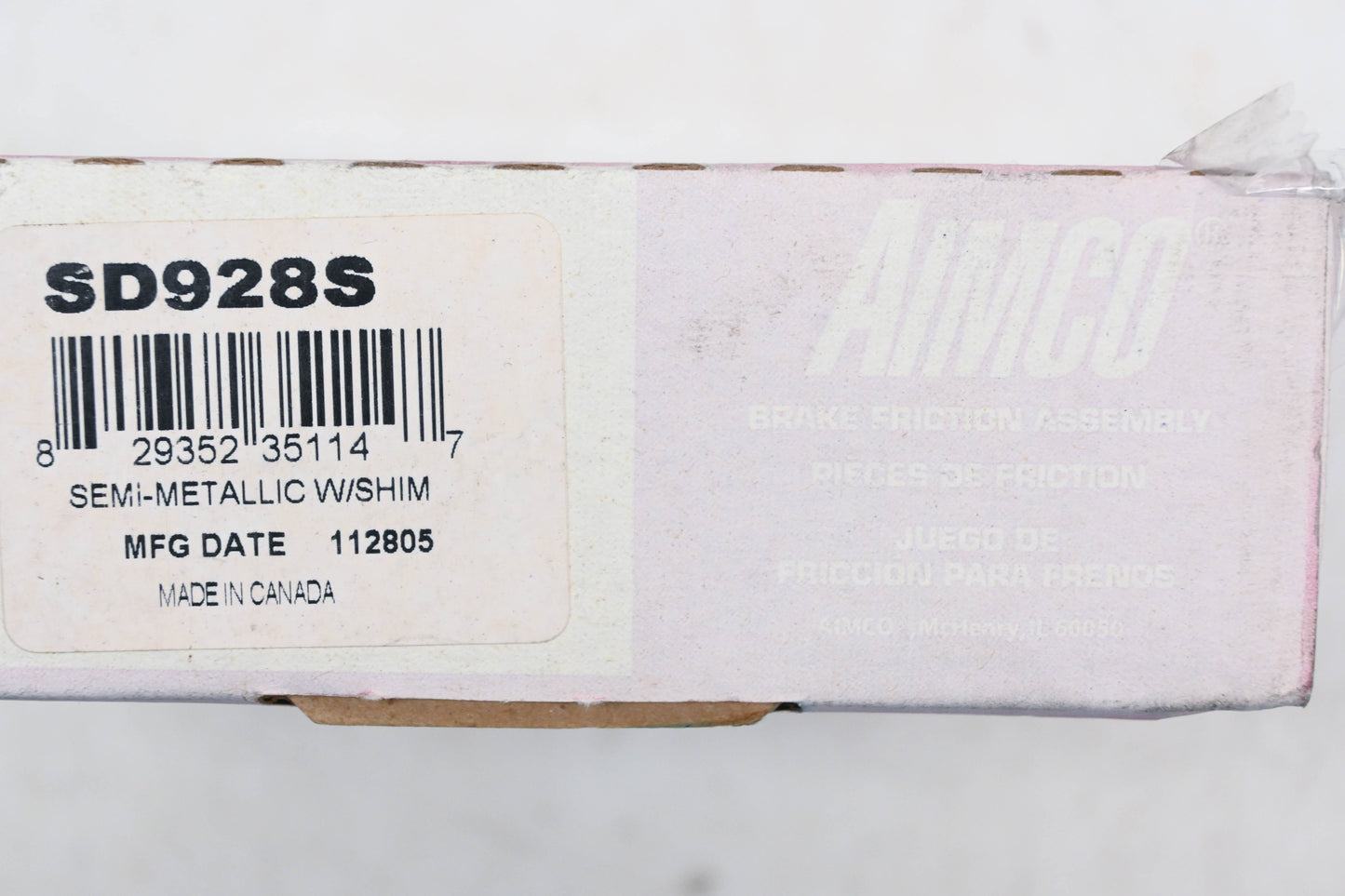 Aimco SD928S Severe Duty Disc Brake Pad Kit NOS
