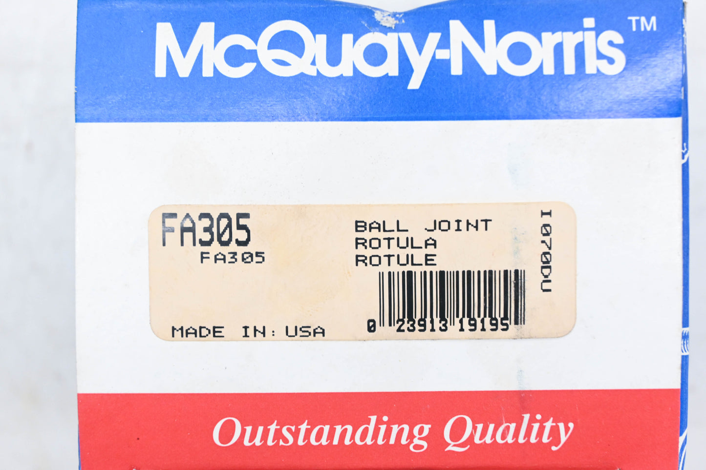 McQuay-Norris FA305 Ball Joint Kit NOS