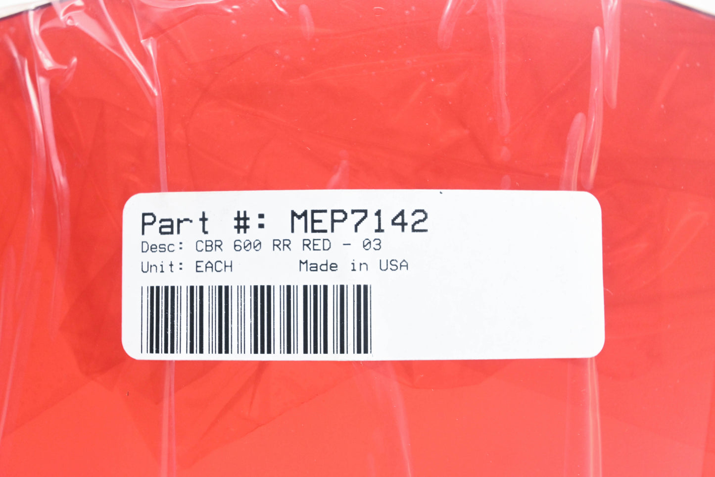 Memphis Shades MEP7142 Red Windscreen NOS