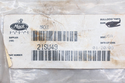 Mack 21SU49 Spring Bolt And Nuts Qty 2 NOS