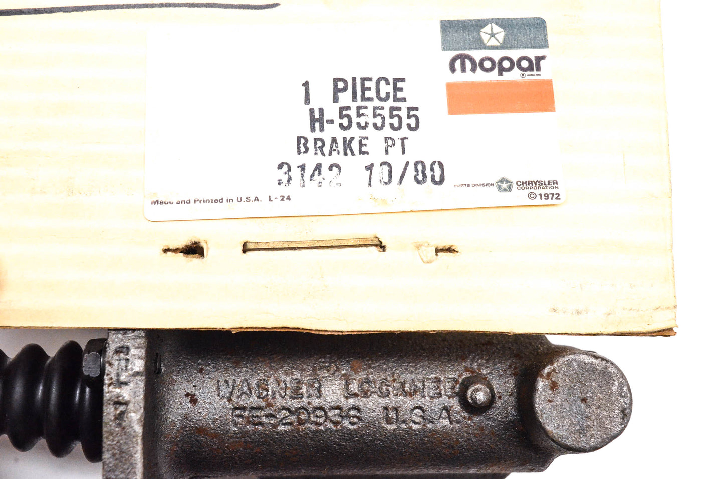 Wagner Lockheed H-55555, FE-20936 Brake Master Cylinder NOS