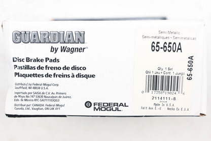Wagner 65-650A, SGD650M Guardian Disc Brake Pad Kit NOS
