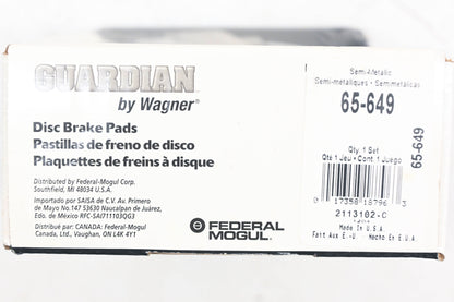 Wagner 65-649, SGD649M Guardian Disc Brake Pad Kit NOS