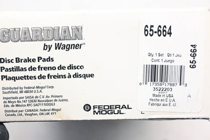 Wagner 65-664 Guardian Disc Brake Pad Kit NOS