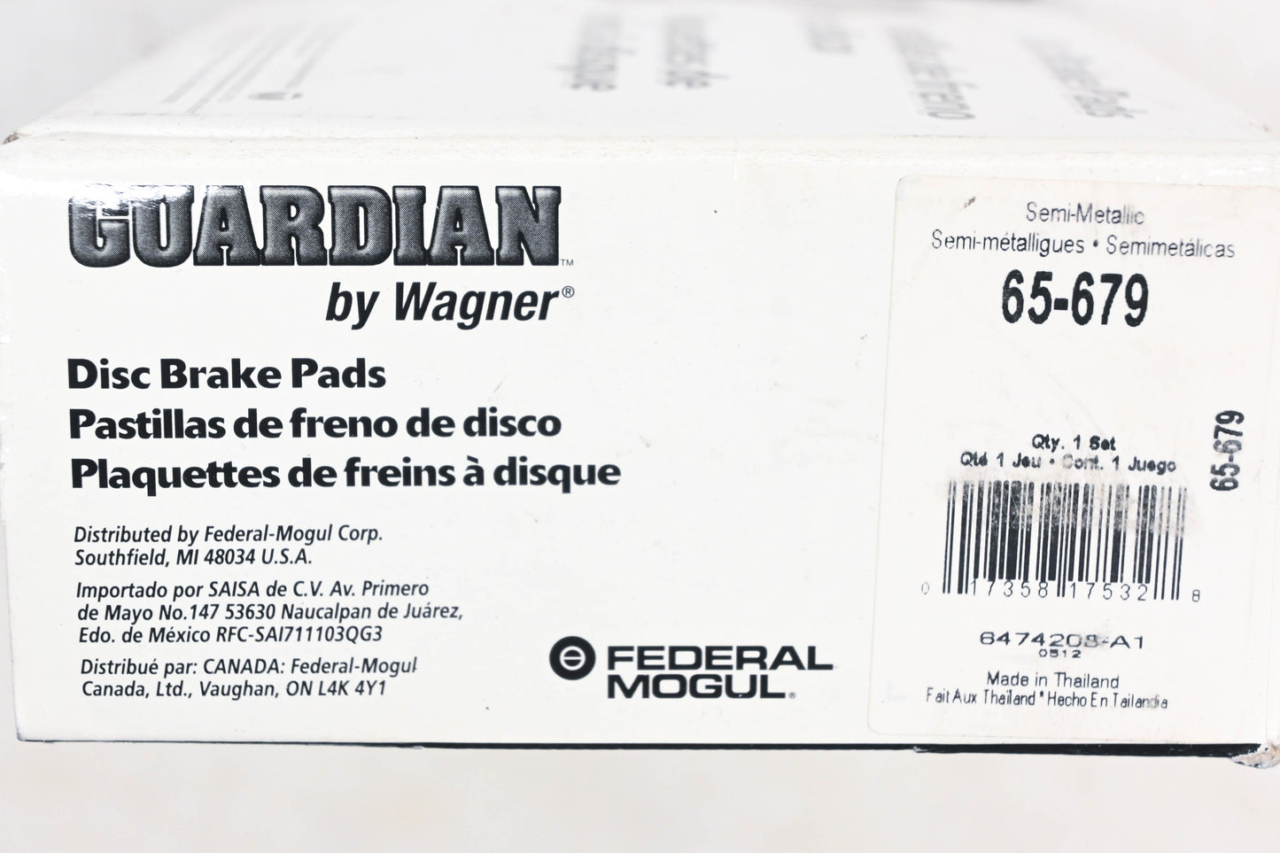 Wagner 65-679, SGD679M Guardian Disc Brake Pad Kit NOS
