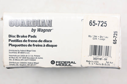 Wagner 65-725 Guardian Disc Brake Pad Kit NOS