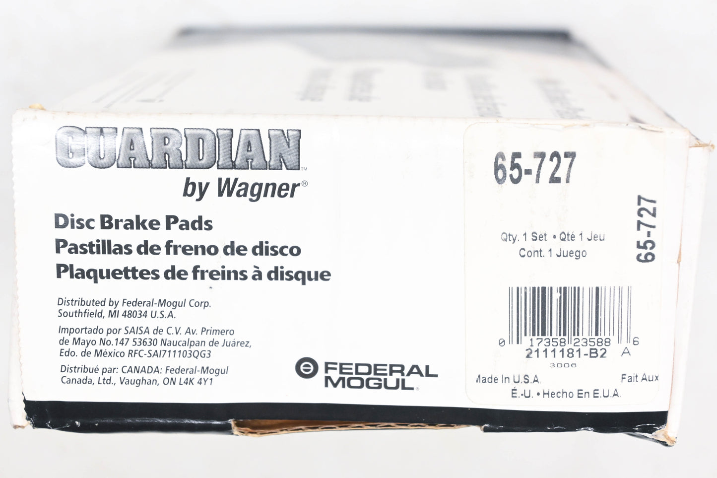 Wagner 65-727, SGD727 Guardian Disc Brake Pad Kit NOS