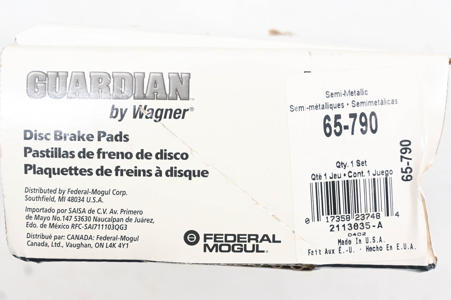 Wagner 65-790, PGD790M Guardian Disc Brake Pad Kit NOS