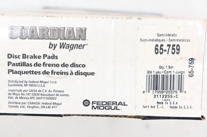 Wagner 65-759 Guardian Disc Brake Pad Kit NOS