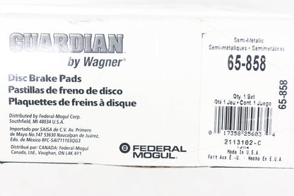 Wagner 65-858 Guardian Disc Brake Pad Kit NOS