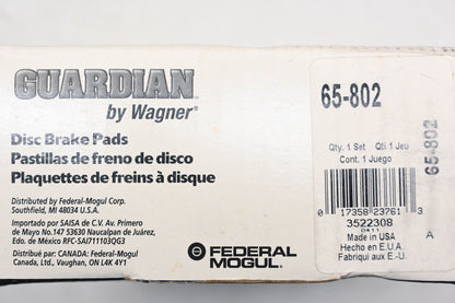 Wagner 65-802 Guardian Disc Brake Pad Kit NOS