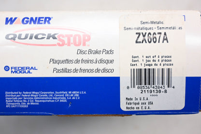 Wagner ZX667A Disc Brake Pad Kit NOS
