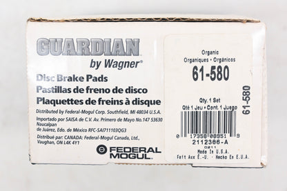 Wagner 61-580, SGD580C Guardian Disc Brake Pad Kit NOS