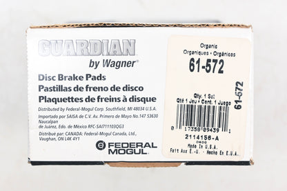Wagner 61-572, PGD572C Guardian Disc Brake Pad Kit NOS