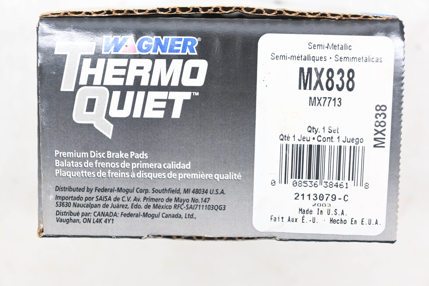 Wagner MX838, MX7713 Thermo Quiet Disc Brake Pad Kit NOS
