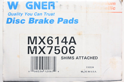 Wagner MX614A, MX7506 Disc Brake Pad Kit NOS