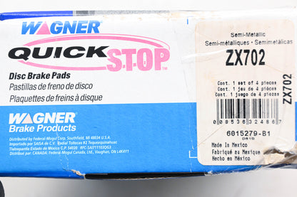 Wagner ZX702 Disc Brake Pad Kit NOS