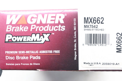 Wagner MX662, MX7542 PowerMax Disc Brake Pad Kit NOS