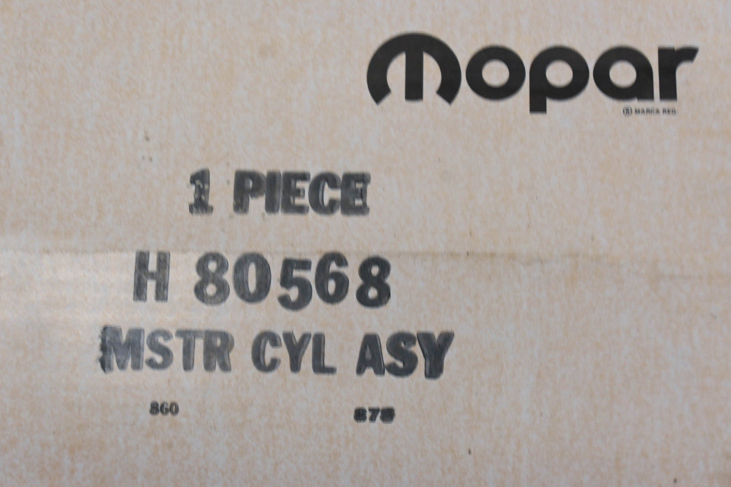 Mopar H80568, H-80568 Brake Master Cylinder Assembly NOS