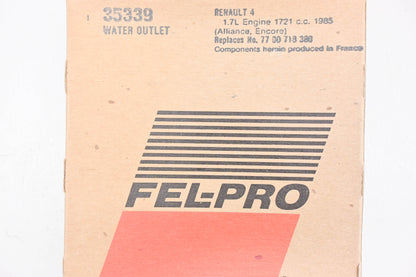 Fel-Pro 35339, 7700718380, 82338 Water Outlet Gasket NOS