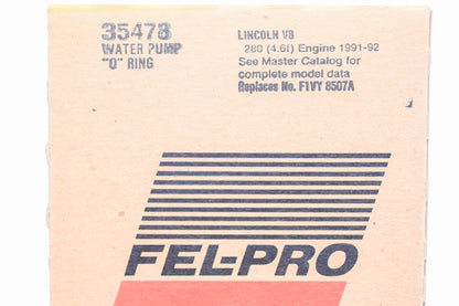 Fel-Pro 35478, F1VY-8507-A Water Pump O-Ring NOS