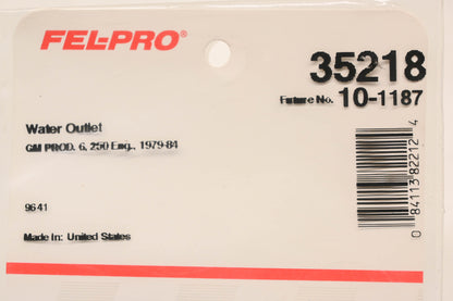 Fel-Pro 35218, 10-1187 Water Outlet Gaskets Qty 2 NOS