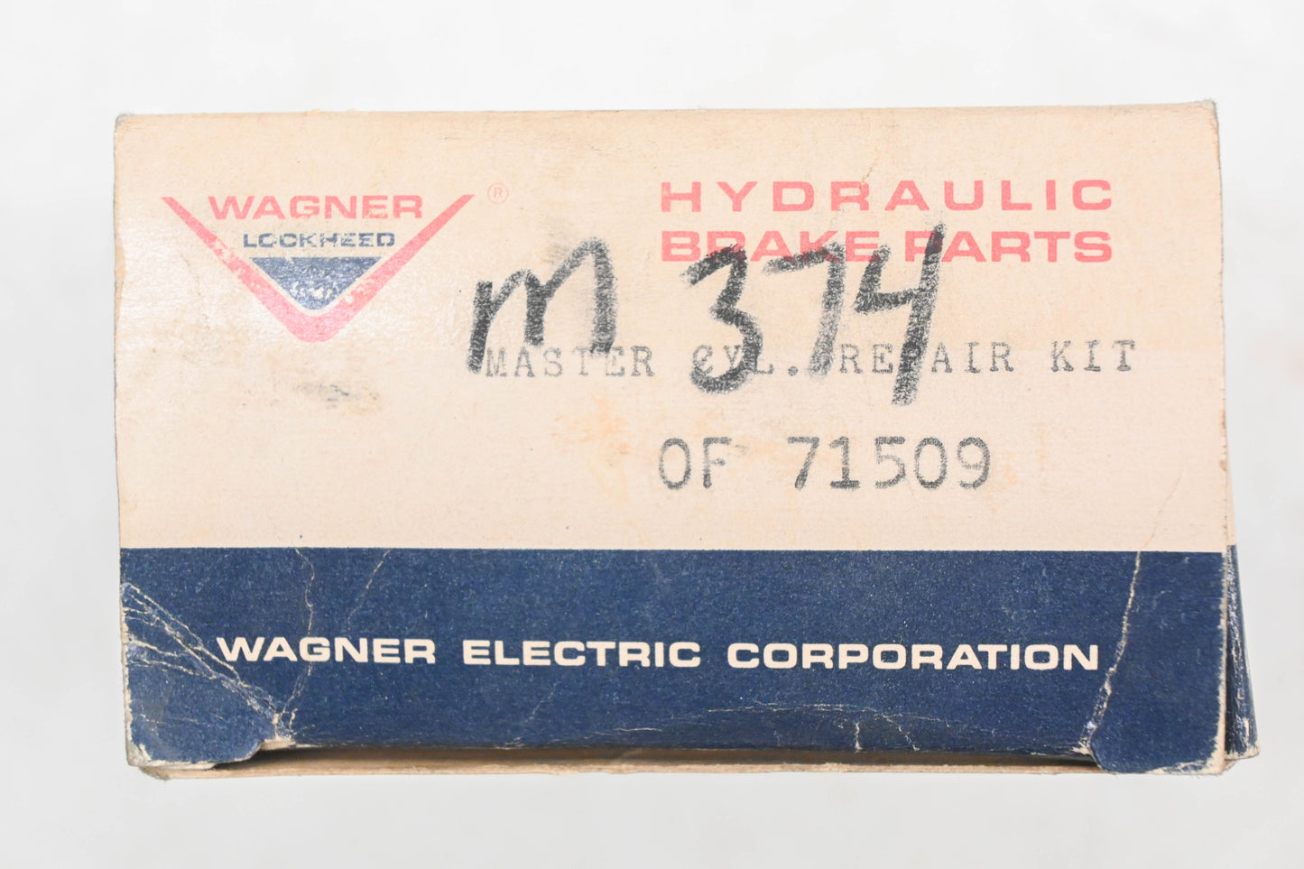 Wagner F71509, F-71509, M374 Master Cylinder Repair Kit NOS