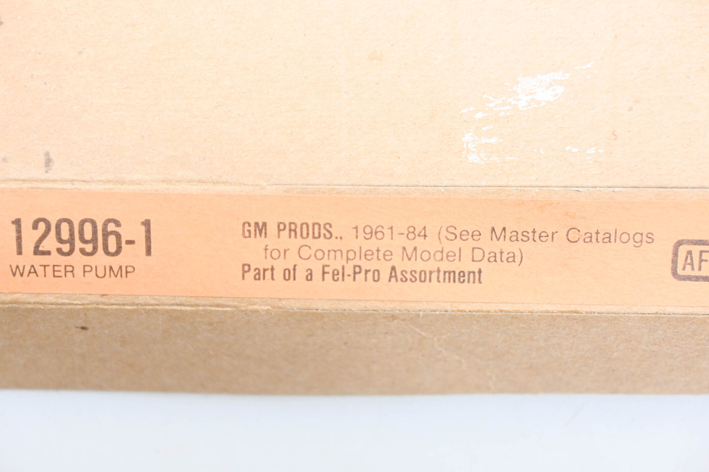 Fel-Pro 12996-1, 12996 Water Pump Gasket NOS