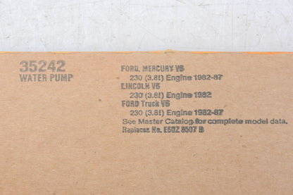 Fel-Pro 35242, E60Z-8507-B Water Pump Gasket NOS