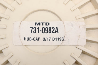 MTD 731-0982A Beige Hub Cap NOS