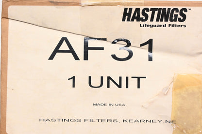Hastings AF31, AF-31 Air Filter NOS