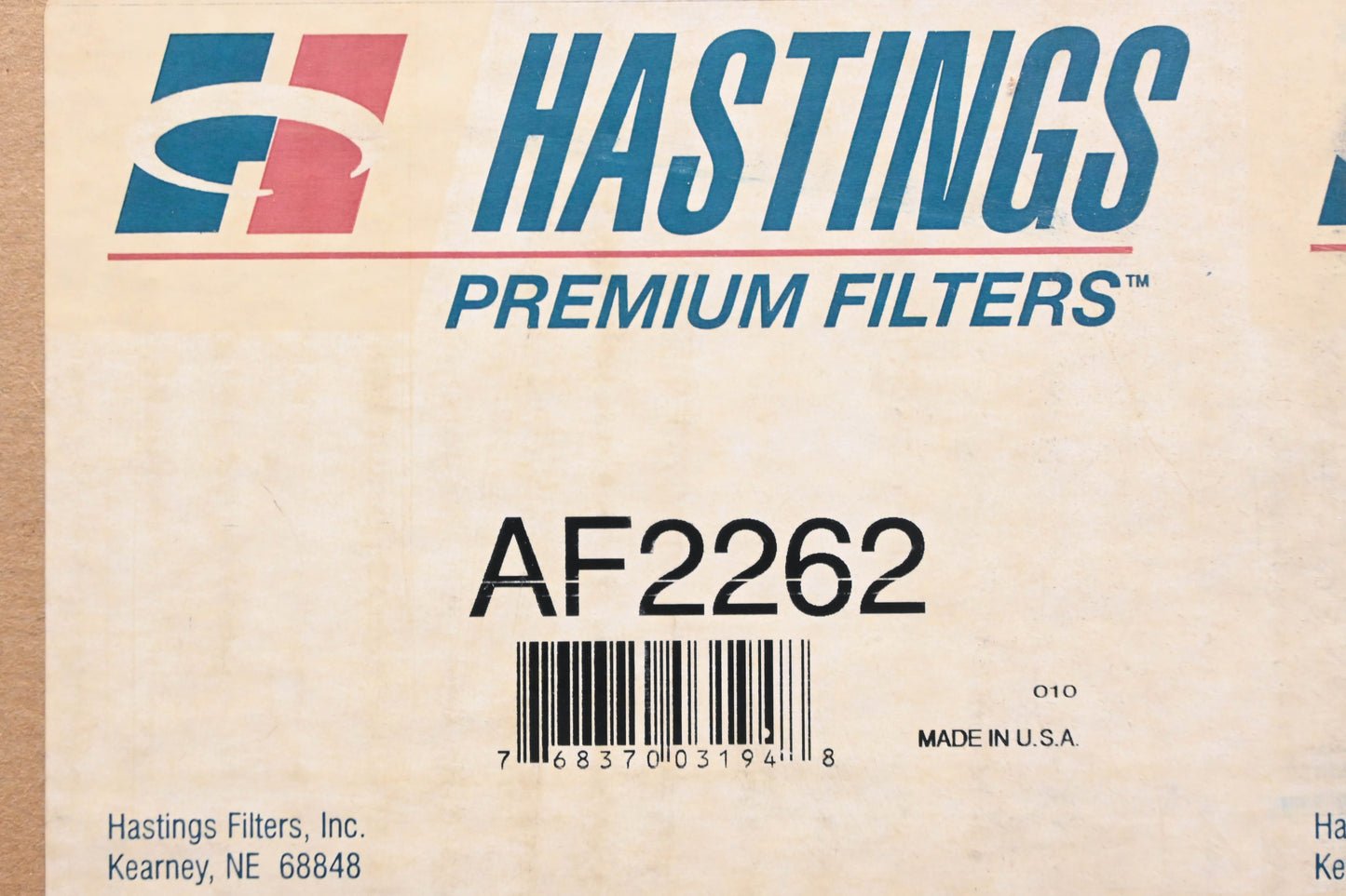 Hastings AF2262, AF-2262 Air Filter NOS