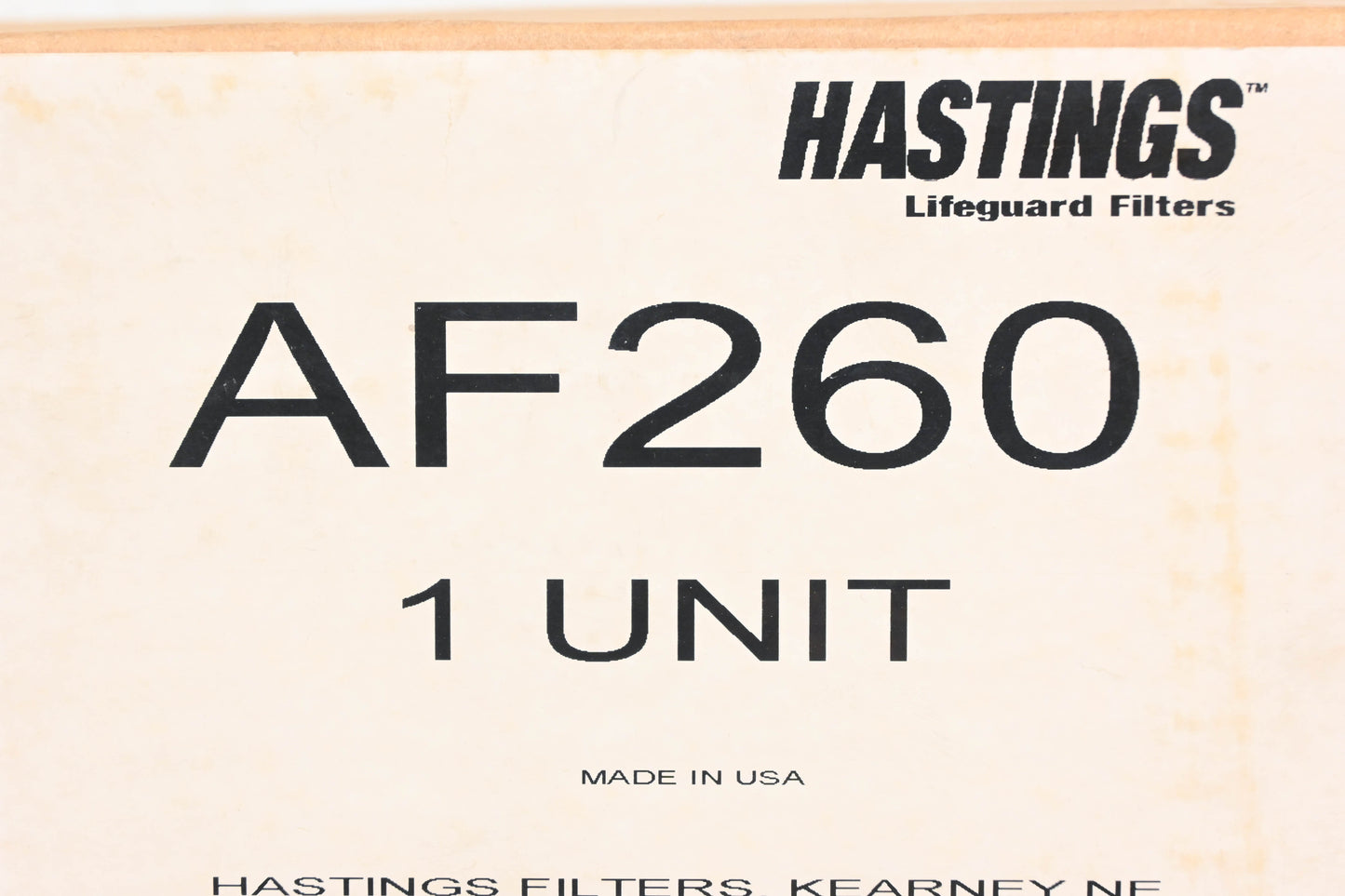 Hastings AF260, AF-260 Air Filter NOS