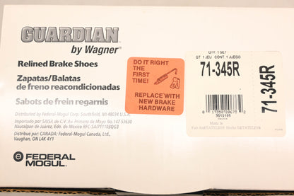 Wagner 71-345R Relined Brake Shoe Kit NOS