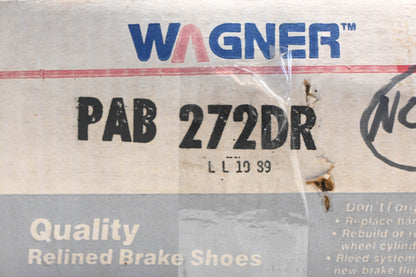 Wagner PAB272DR Relined Brake Shoe Kit NOS