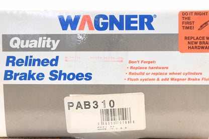 Wagner PAB310 Relined Brake Shoe Kit NOS