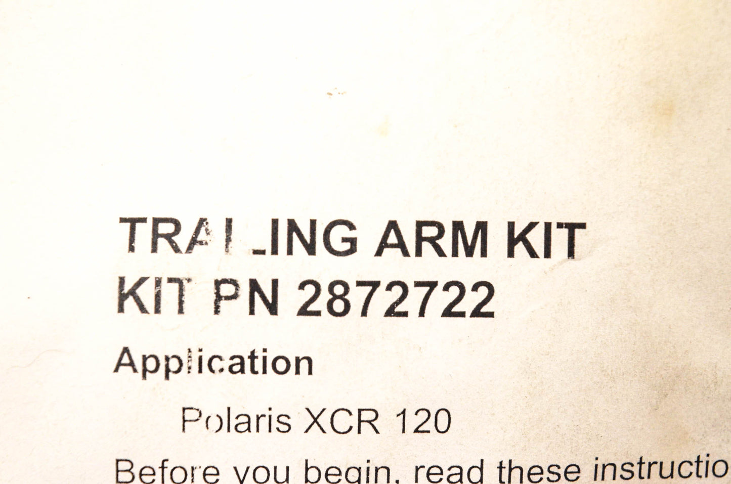 New OEM Polaris 2872722 Trailing Arm Kit NOS