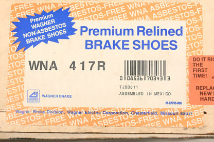 Wagner WNA417R Relined Brake Shoe Kit NOS
