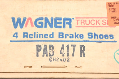 Wagner PAB417R Relined Brake Shoe Kit NOS