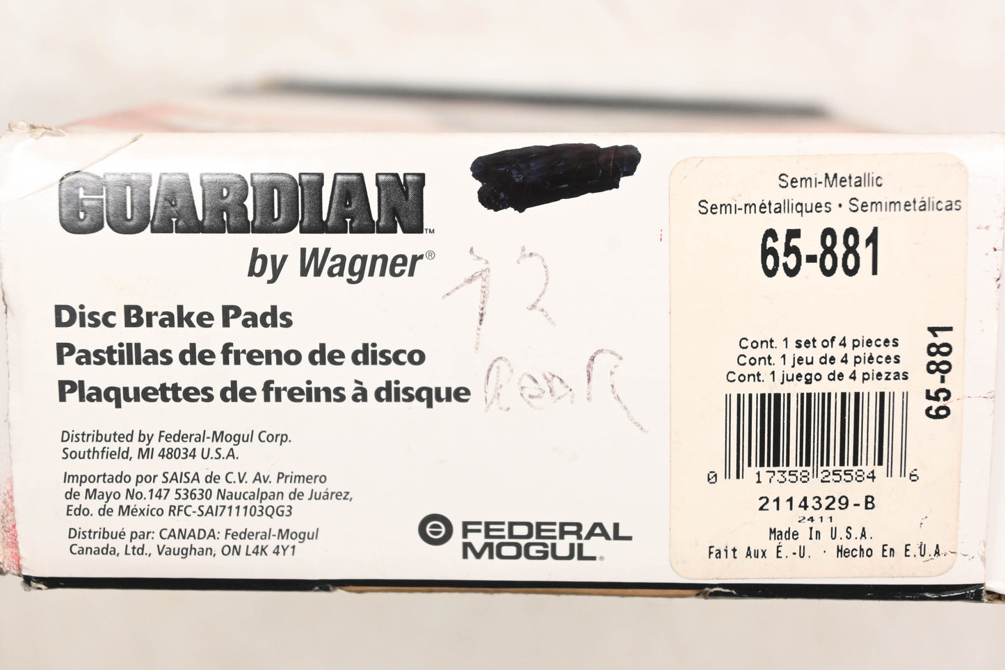 Wagner 65-881, SGD881C Disc Brake Pad Kit NOS