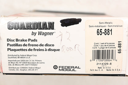 Wagner 65-881, SGD881C Disc Brake Pad Kit NOS