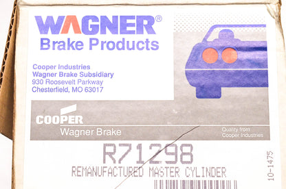 Wagner R71298 Remanufactured Bendix Brake Master Cylinder NOS