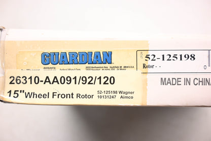 Wagner 52125198, 96658, 10131247 Brake Rotor NOS