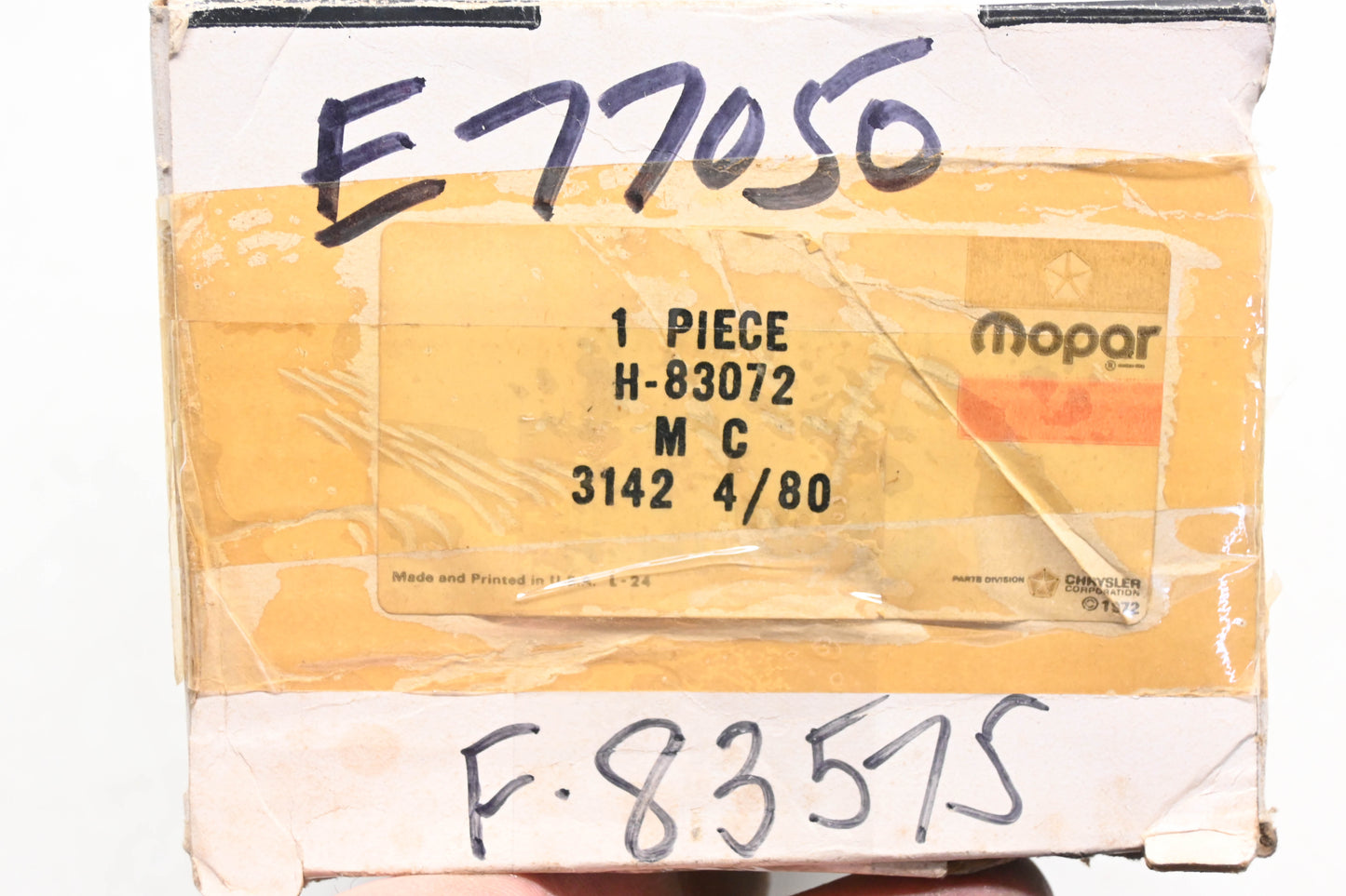 Mopar H83072, FF79439, E77050 Brake Master Cylinder Kit NOS
