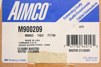 Aimco M900209, F77764, 11622 Brake Master Cylinder Assembly NOS