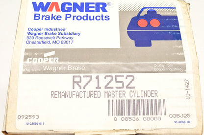 Wagner R71252 Remanufactured Brake Master Cylinder NOS