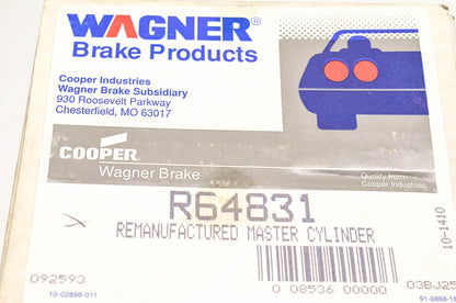 Wagner R64831 Remanufactured Brake Master Cylinder NOS